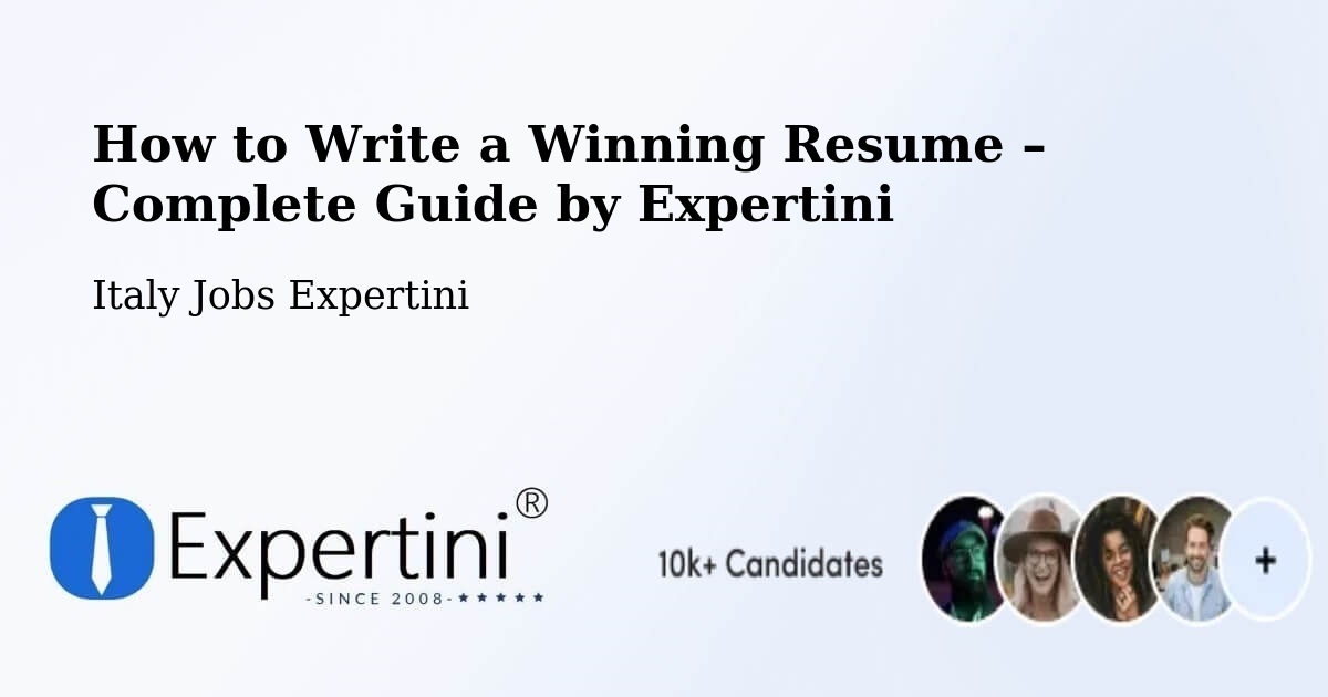 Resume Writing Guide for Job Seekers – Cles - Cles, Italy Jobs Expertini